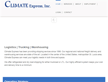 Tablet Screenshot of climateexpress.com